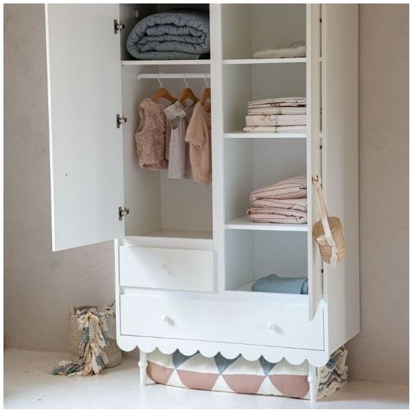 Babushka 2 Doors Wardrobe - White