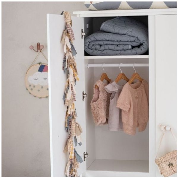 Babushka 2 Doors Wardrobe - White