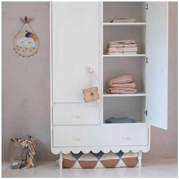 Babushka 2 Doors Wardrobe - White