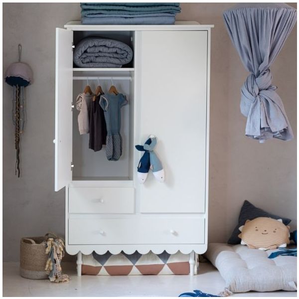 Babushka 2 Doors Wardrobe - White