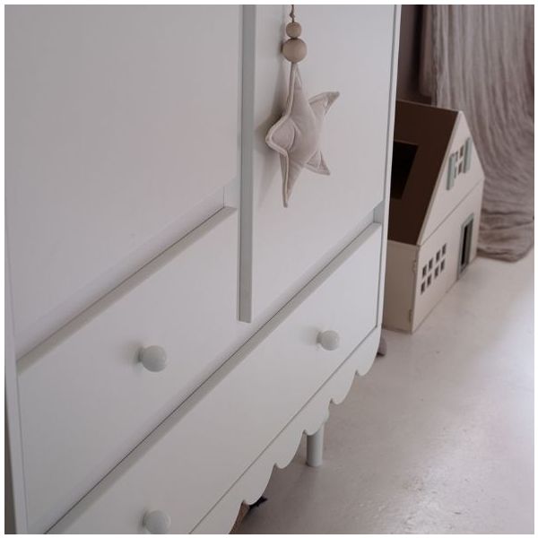 Babushka 2 Doors Wardrobe - White