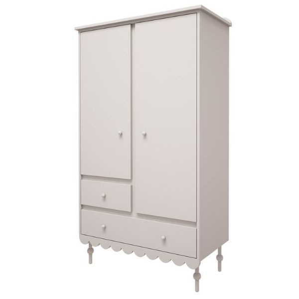 Babushka 2 Doors Wardrobe - White
