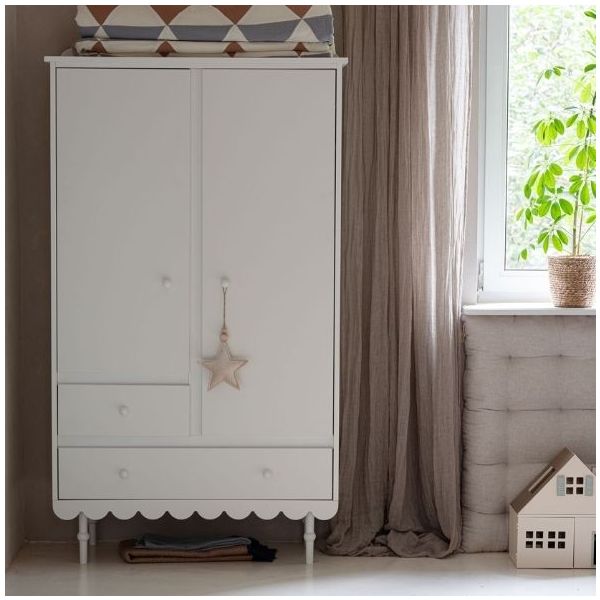Babushka 2 Doors Wardrobe - White