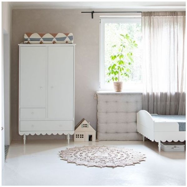 Babushka 2 Doors Wardrobe - White