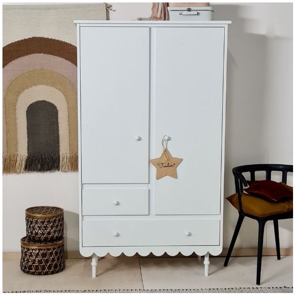 Babushka 2 Doors Wardrobe - White