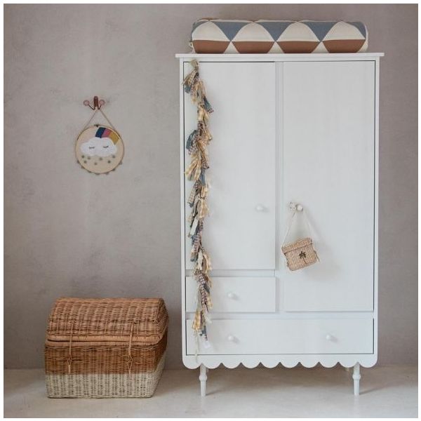 Babushka 2 Doors Wardrobe - White