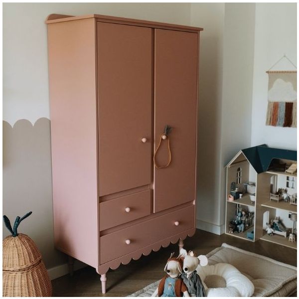 Armoire 2 portes Babushka - Rose