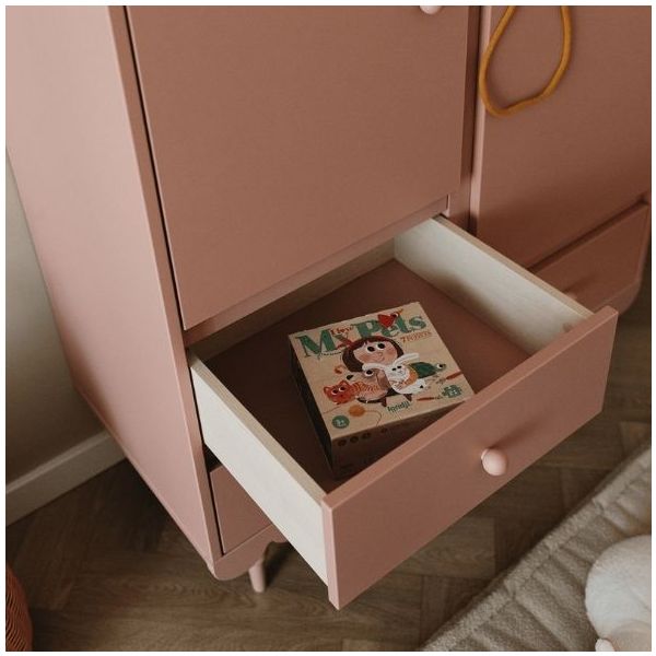 Armoire 2 portes Babushka - Rose