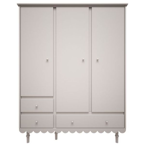 Babushka 3 Doors Wardrobe - White