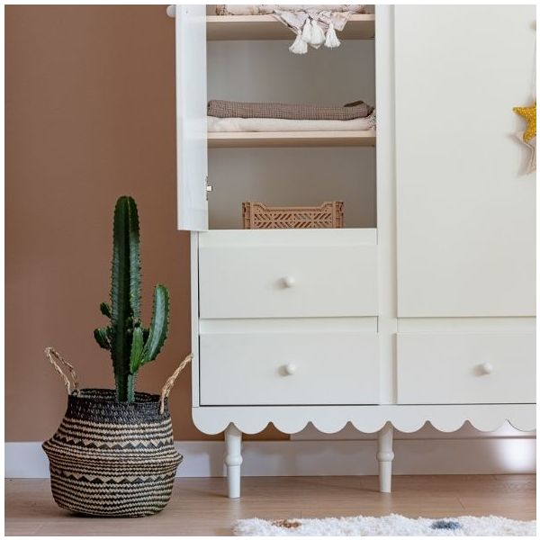 Babushka 3 Doors Wardrobe - White