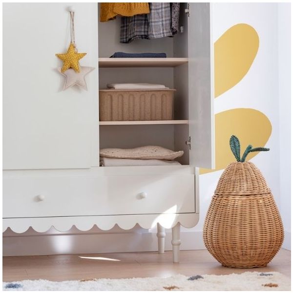 Babushka 3 Doors Wardrobe - White