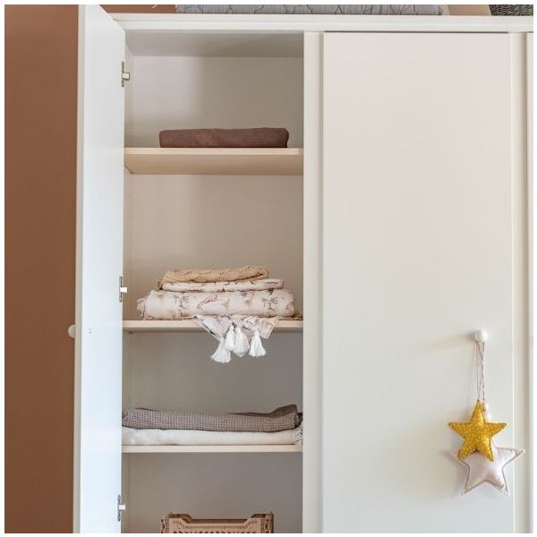 Babushka 3 Doors Wardrobe - White
