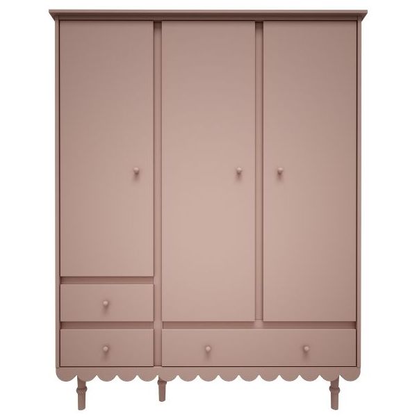 Armoire 3 portes Babushka - Rose