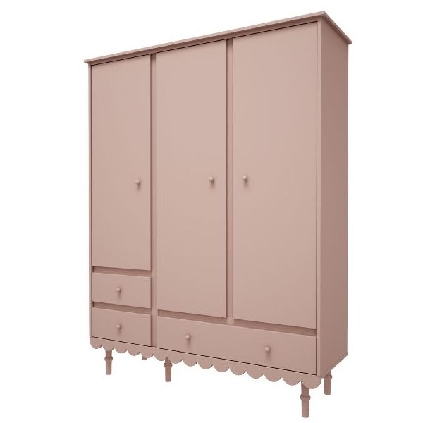 Armoire 3 portes Babushka - Rose
