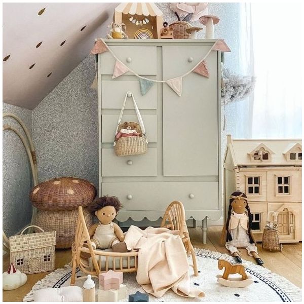 Armoire basse Babushka - Olive