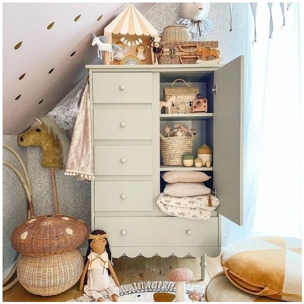 Armoire basse Babushka - Olive