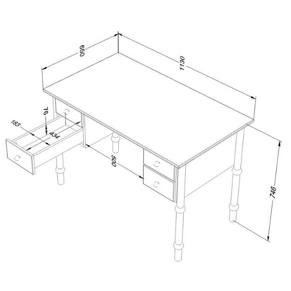 Bureau Babushka - Blanc - Dès 7 ans