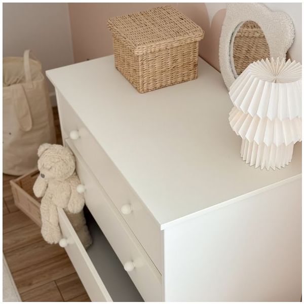 Babushka 3 Drawers Dresser - White