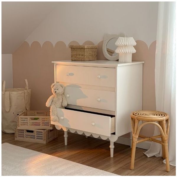 Babushka 3 Drawers Dresser - White