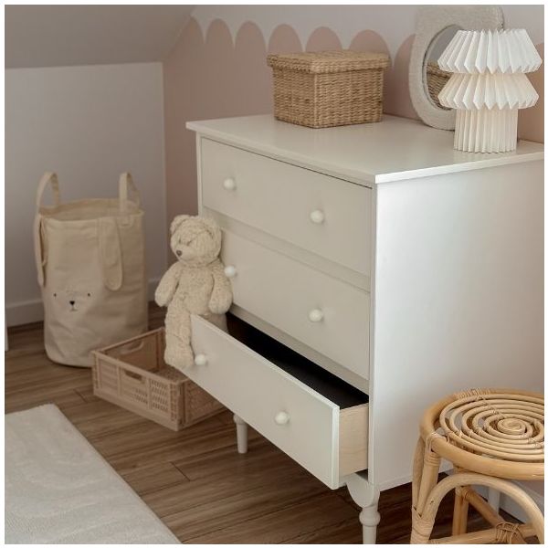 Babushka 3 Drawers Dresser - White