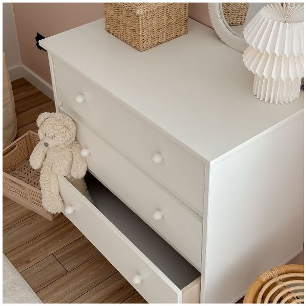 Babushka 3 Drawers Dresser - White