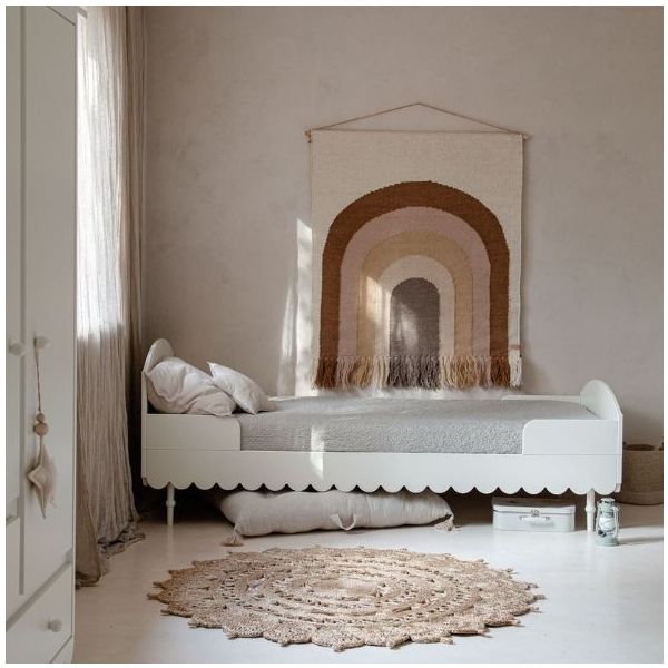 Babushka Single Bed 90 x 200 cm - White