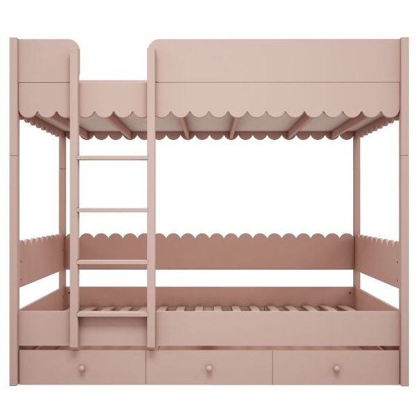 Lit superposé Babushka 90 x 200 cm - Rose