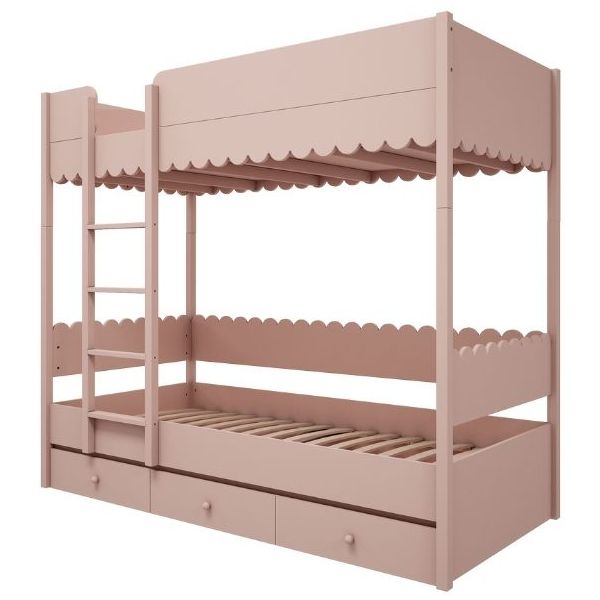 Lit superposé Babushka 90 x 200 cm - Rose