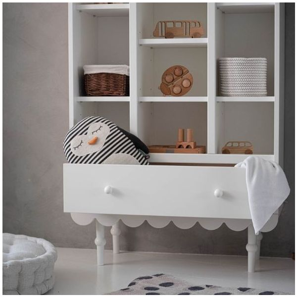Babushka Small Bookshelf - White