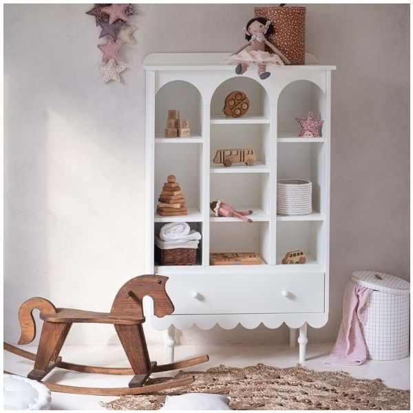 Babushka Small Bookshelf - White