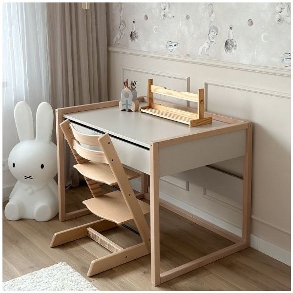 Basic Desk - Beech / Cashmere - From Age 7