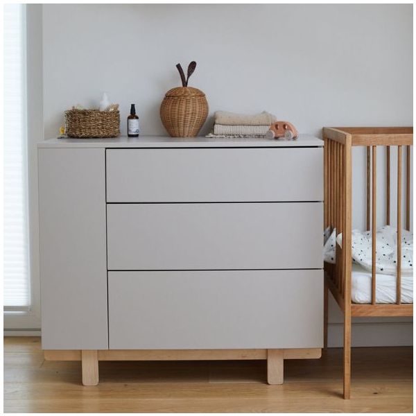 Basic Dresser with Side Shelves - Beech / Cashmere