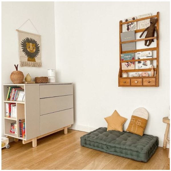 Basic Dresser with Side Shelves - Beech / Cashmere