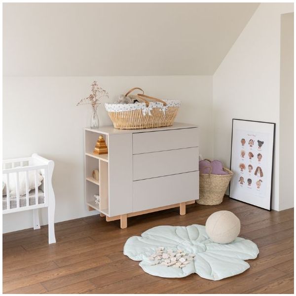 Basic Dresser with Side Shelves - Beech / Cashmere