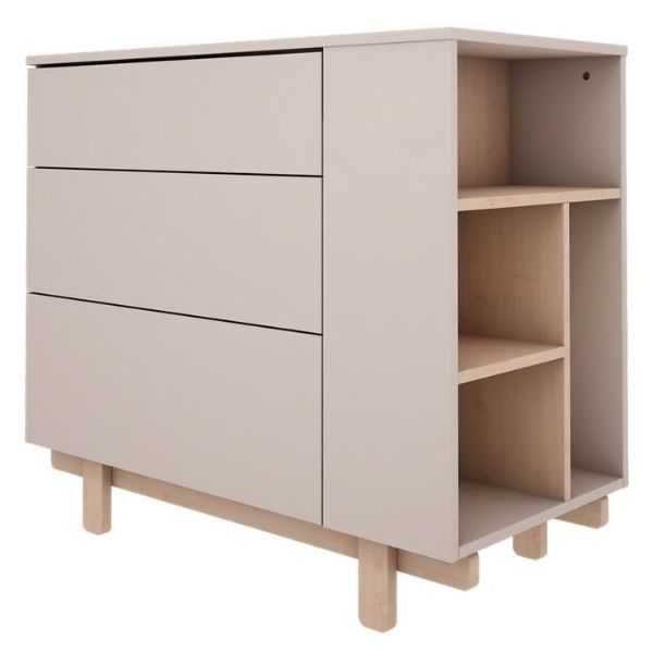 Basic Dresser with Side Shelves - Beech / Cashmere