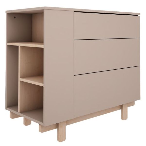 Basic Dresser with Side Shelves - Beech / Truffle