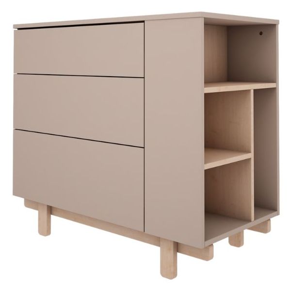 Basic Dresser with Side Shelves - Beech / Truffle