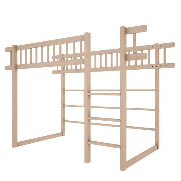 Kit de conversion - Lit mezzanine mi-hauteur H144 cm Basic 90 x 200 cm - Hêtre