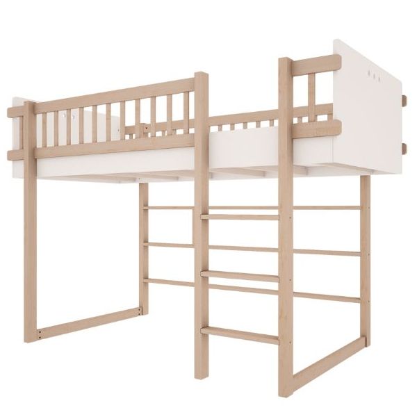 Kit de conversion - Lit mezzanine mi-hauteur H144 cm Basic 90 x 200 cm - Hêtre