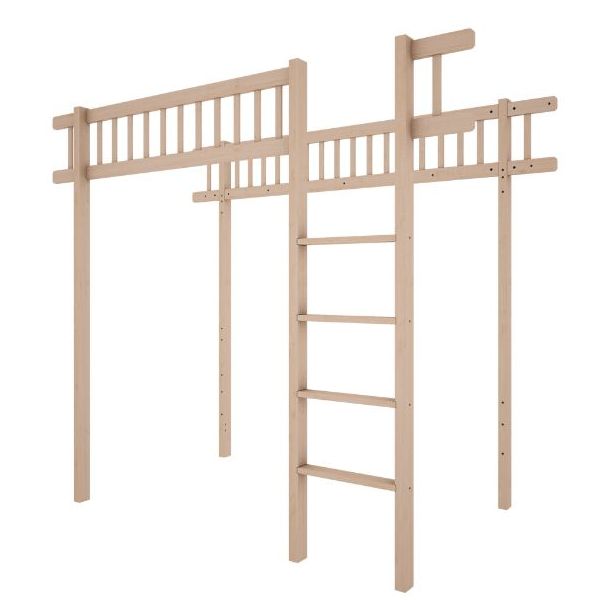 Kit de conversion - Lit superposé / Lit mezzanine H185 cm Basic 90 x 200 cm - Hêtre