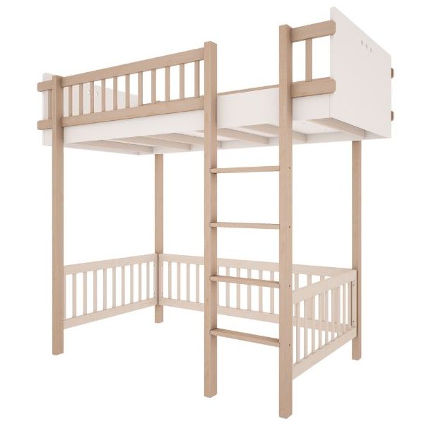 Kit de conversion - Lit superposé / Lit mezzanine H185 cm Basic 90 x 200 cm - Hêtre