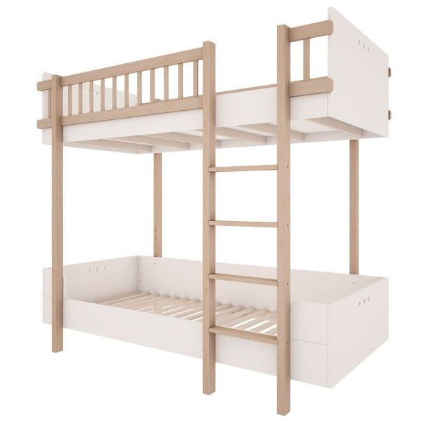 Kit de conversion - Lit superposé / Lit mezzanine H185 cm Basic 90 x 200 cm - Hêtre