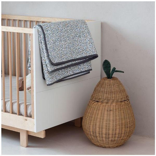 Lit bébé évolutif Basic 70 x 140 cm - Hêtre / Blanc