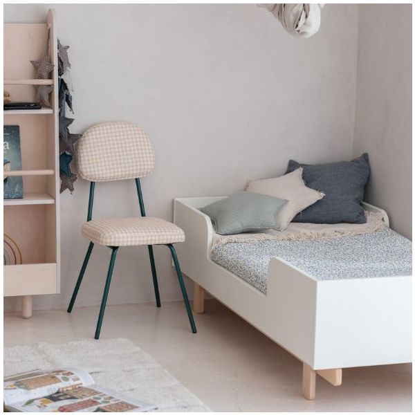 Lit bébé évolutif Basic 70 x 140 cm - Hêtre / Blanc
