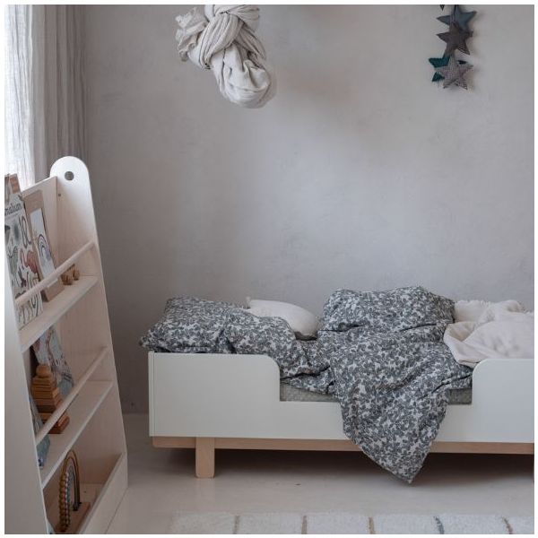 Lit bébé évolutif Basic 70 x 140 cm - Hêtre / Blanc