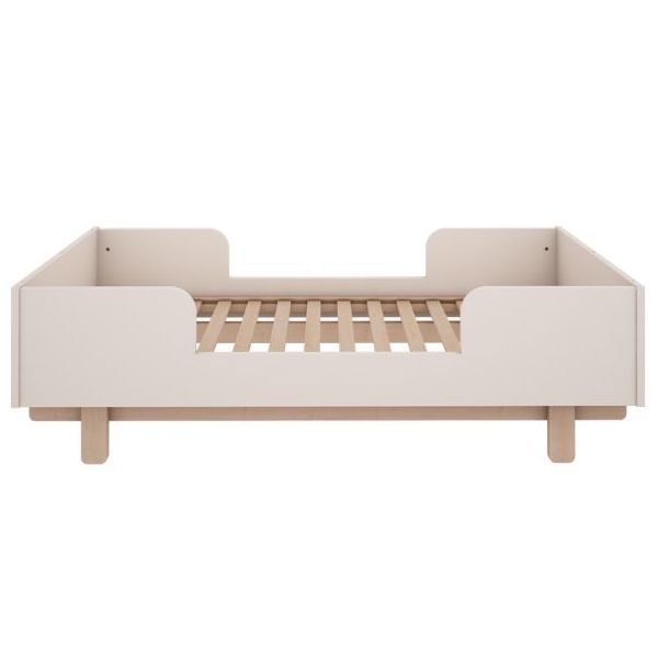 Lit bébé évolutif Basic 70 x 140 cm - Hêtre / Blanc