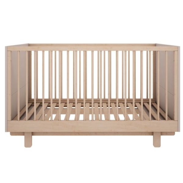 Lit bébé évolutif Basic 70 x 140 cm - Hêtre / Cachemire