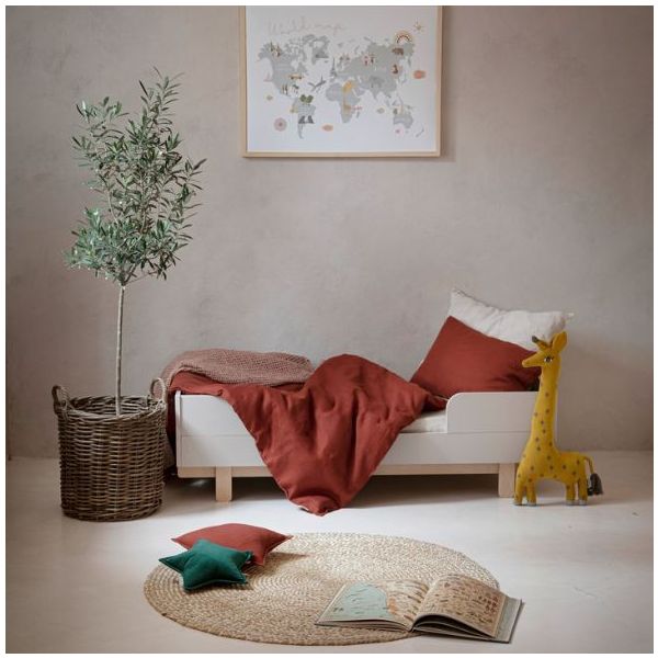 Lit bébé évolutif Basic 70 x 140 cm - Hêtre / Cachemire