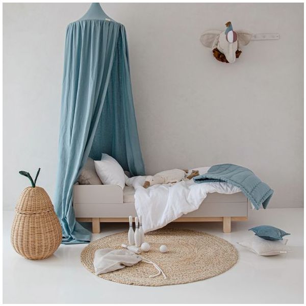 Lit bébé évolutif Basic 70 x 140 cm - Hêtre / Cachemire
