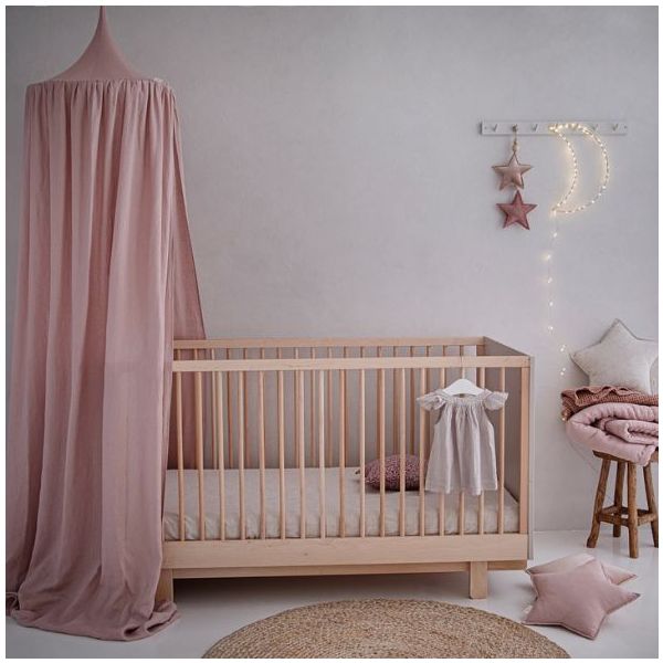 Lit bébé évolutif Basic 70 x 140 cm - Hêtre / Cachemire